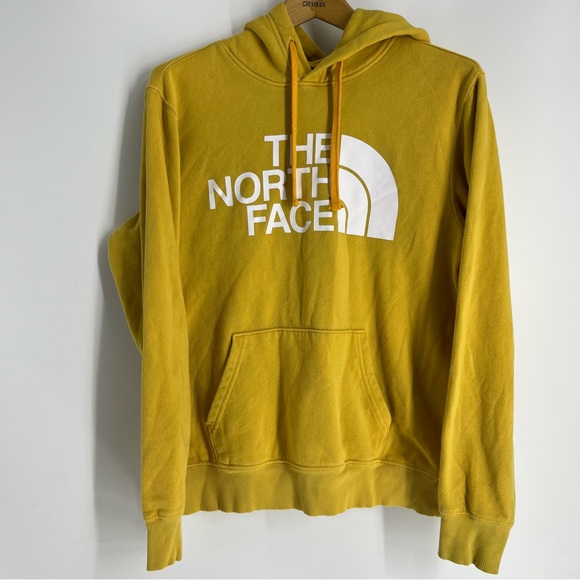 The North Face Other - The North Face Hoodie Mens Small Yellow White long Sleeve Cotton Pullover Jacket